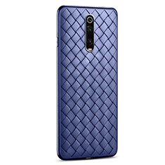 Custodia Silicone Morbida In Pelle Cover per Xiaomi Mi 9T Blu