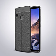 Custodia Silicone Morbida In Pelle Cover per Xiaomi Mi Max 3 Nero