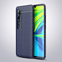 Custodia Silicone Morbida In Pelle Cover per Xiaomi Mi Note 10 Blu