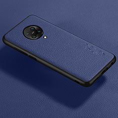 Custodia Silicone Morbida In Pelle Cover per Xiaomi Poco F2 Pro Blu