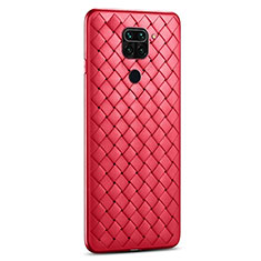 Custodia Silicone Morbida In Pelle Cover per Xiaomi Redmi 10X 4G Rosso