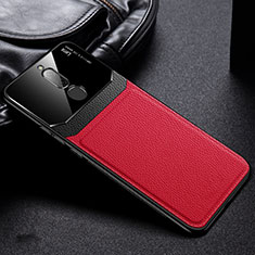 Custodia Silicone Morbida In Pelle Cover per Xiaomi Redmi 8 Rosso