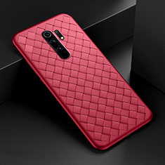 Custodia Silicone Morbida In Pelle Cover per Xiaomi Redmi 9 Prime India Rosso