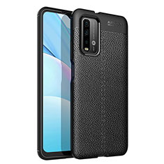 Custodia Silicone Morbida In Pelle Cover per Xiaomi Redmi 9T 4G Nero