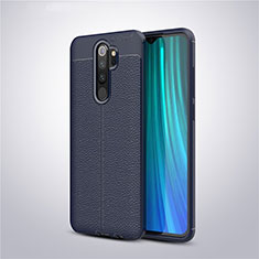 Custodia Silicone Morbida In Pelle Cover per Xiaomi Redmi Note 8 Pro Blu