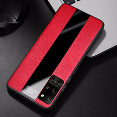 Custodia Silicone Morbida In Pelle Cover S01 per Huawei Honor Play4 Pro 5G Rosso