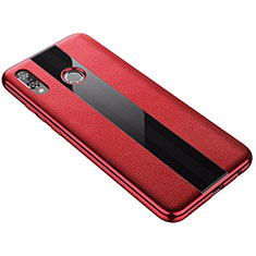 Custodia Silicone Morbida In Pelle Cover S01 per Huawei Nova 3i Rosso