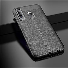 Custodia Silicone Morbida In Pelle Cover S01 per Huawei P Smart+ Plus (2019) Nero