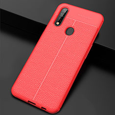 Custodia Silicone Morbida In Pelle Cover S01 per Oppo A31 Rosso