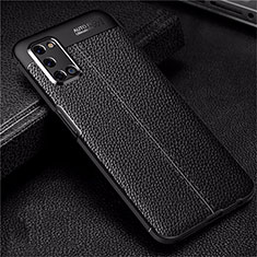 Custodia Silicone Morbida In Pelle Cover S01 per Oppo A72 Nero