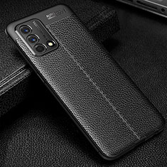 Custodia Silicone Morbida In Pelle Cover S01 per Oppo F19 Nero