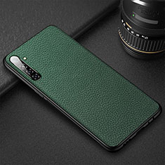 Custodia Silicone Morbida In Pelle Cover S01 per Oppo K5 Verde