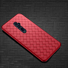 Custodia Silicone Morbida In Pelle Cover S01 per Oppo Reno 10X Zoom Rosso