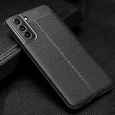 Custodia Silicone Morbida In Pelle Cover S01 per Samsung Galaxy S25 Plus 5G Nero