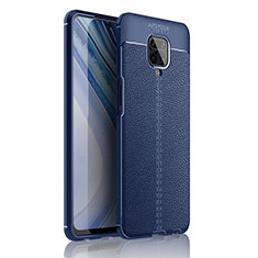 Custodia Silicone Morbida In Pelle Cover S01 per Xiaomi Poco M2 Pro Blu