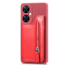 Custodia Silicone Morbida In Pelle Cover S01D per Huawei Nova 11i Rosso