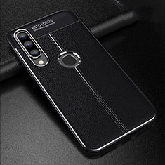 Custodia Silicone Morbida In Pelle Cover S02 per Huawei P30 Lite New Edition Nero