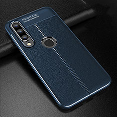 Custodia Silicone Morbida In Pelle Cover S02 per Huawei P30 Lite XL Blu