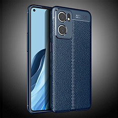 Custodia Silicone Morbida In Pelle Cover S02 per OnePlus Nord CE 2 5G Blu