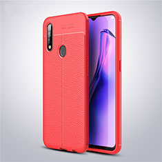 Custodia Silicone Morbida In Pelle Cover S02 per Oppo A31 Rosso