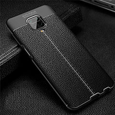 Custodia Silicone Morbida In Pelle Cover S02 per Xiaomi Poco M2 Pro Nero