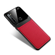 Custodia Silicone Morbida In Pelle Cover S02 per Xiaomi Redmi Note 8 (2021) Rosso