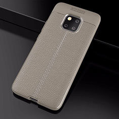 Custodia Silicone Morbida In Pelle Cover S03 per Huawei Mate 20 Pro Oro