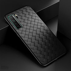 Custodia Silicone Morbida In Pelle Cover S03 per Huawei Nova 7 SE 5G Nero