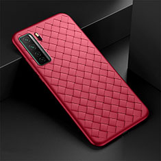 Custodia Silicone Morbida In Pelle Cover S03 per Huawei P40 Lite 5G Rosso