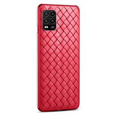 Custodia Silicone Morbida In Pelle Cover S03 per Xiaomi Mi 10 Lite Rosso