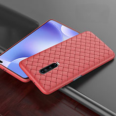Custodia Silicone Morbida In Pelle Cover S03 per Xiaomi Redmi K30 4G Rosso