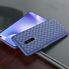 Custodia Silicone Morbida In Pelle Cover S03 per Xiaomi Redmi K30 5G Blu