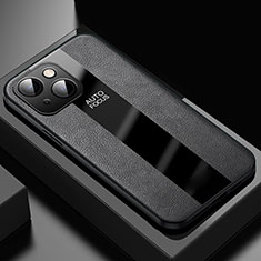 Custodia Silicone Morbida In Pelle Cover S04 per Apple iPhone 13 Mini Nero