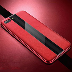 Custodia Silicone Morbida In Pelle Cover S04 per Apple iPhone 7 Plus Rosso