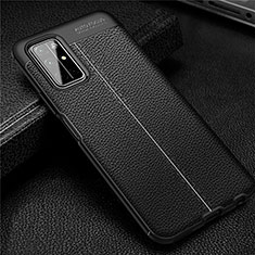 Custodia Silicone Morbida In Pelle Cover S04 per Huawei Honor 30S Nero