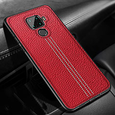 Custodia Silicone Morbida In Pelle Cover S04 per Huawei Mate 30 Lite Rosso