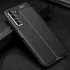 Custodia Silicone Morbida In Pelle Cover S04 per Huawei Nova 7 SE 5G Nero