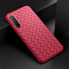 Custodia Silicone Morbida In Pelle Cover S04 per Oppo Find X2 Lite Rosso