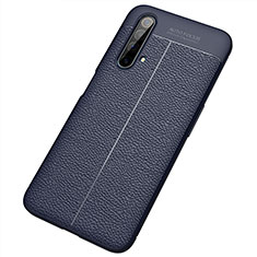 Custodia Silicone Morbida In Pelle Cover S04 per Realme X50 5G Blu