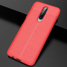 Custodia Silicone Morbida In Pelle Cover S04 per Xiaomi Poco X2 Rosso