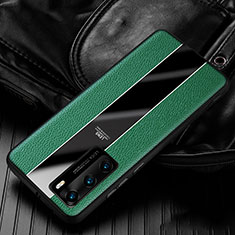 Custodia Silicone Morbida In Pelle Cover S05 per Huawei P40 Verde