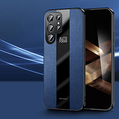 Custodia Silicone Morbida In Pelle Cover S07 per Samsung Galaxy S24 Ultra 5G Blu