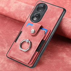Custodia Silicone Morbida In Pelle Cover SD1 per Huawei Honor 90 5G Rosa