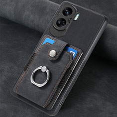Custodia Silicone Morbida In Pelle Cover SD1 per Huawei Honor 90 Lite 5G Nero