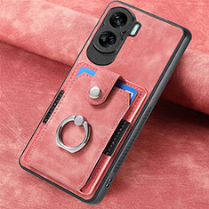 Custodia Silicone Morbida In Pelle Cover SD1 per Huawei Honor 90 Lite 5G Rosa