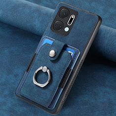 Custodia Silicone Morbida In Pelle Cover SD1 per Huawei Honor X7a Blu