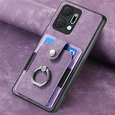 Custodia Silicone Morbida In Pelle Cover SD1 per Huawei Honor X7a Lavanda