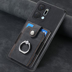 Custodia Silicone Morbida In Pelle Cover SD1 per Huawei Honor X7a Nero