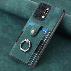 Custodia Silicone Morbida In Pelle Cover SD1 per Huawei Honor X7a Verde