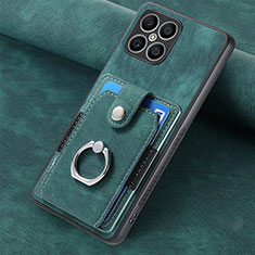 Custodia Silicone Morbida In Pelle Cover SD1 per Huawei Honor X8 4G Verde